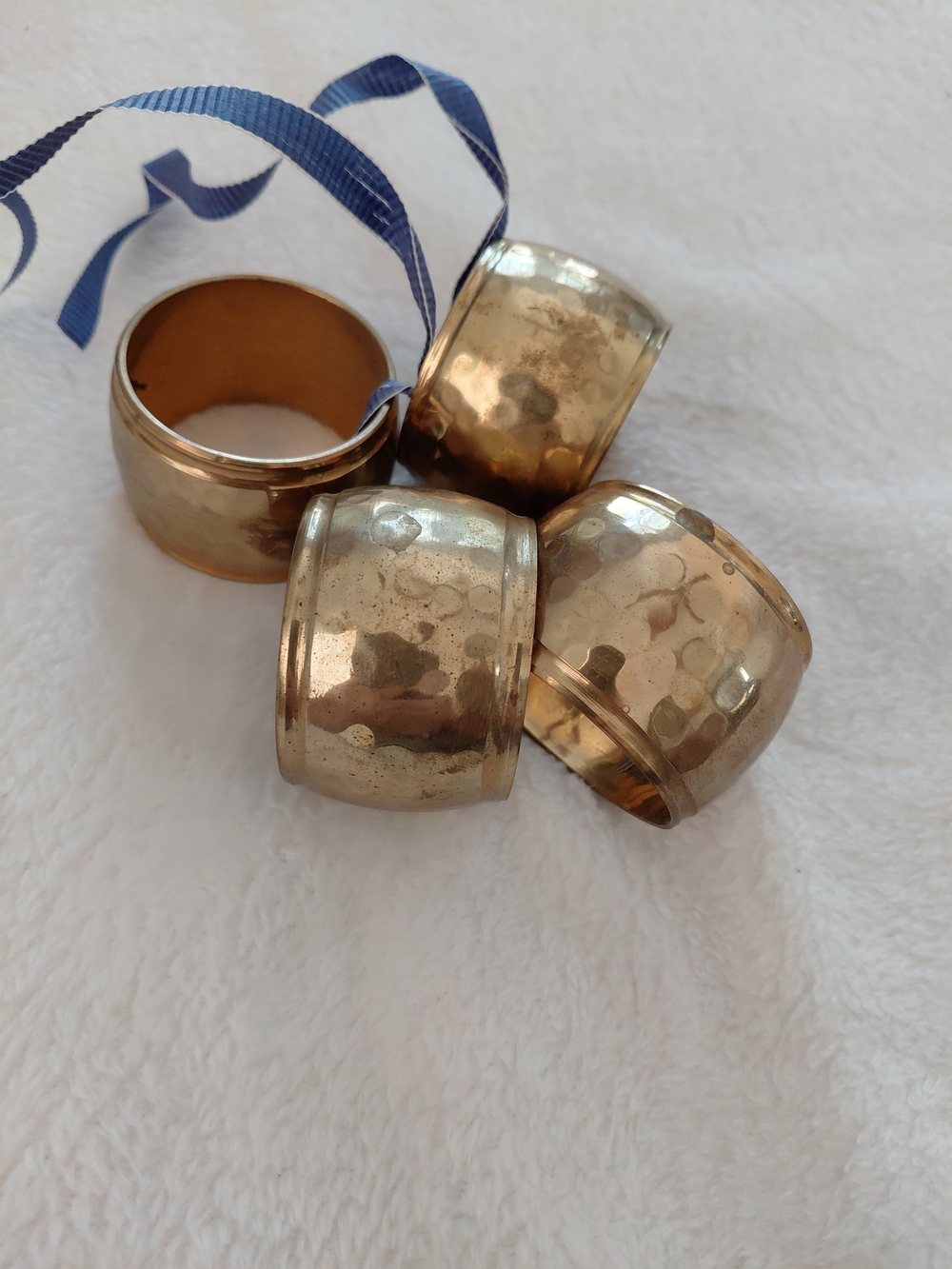 Brass Napkin Ring Set of Four